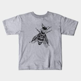 Vintage Honey Bee Drawing for World Bee Day Kids T-Shirt